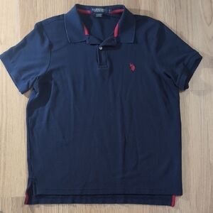 U.S. Polo Assn. Blue and Red Polo Shirt Classic Fit